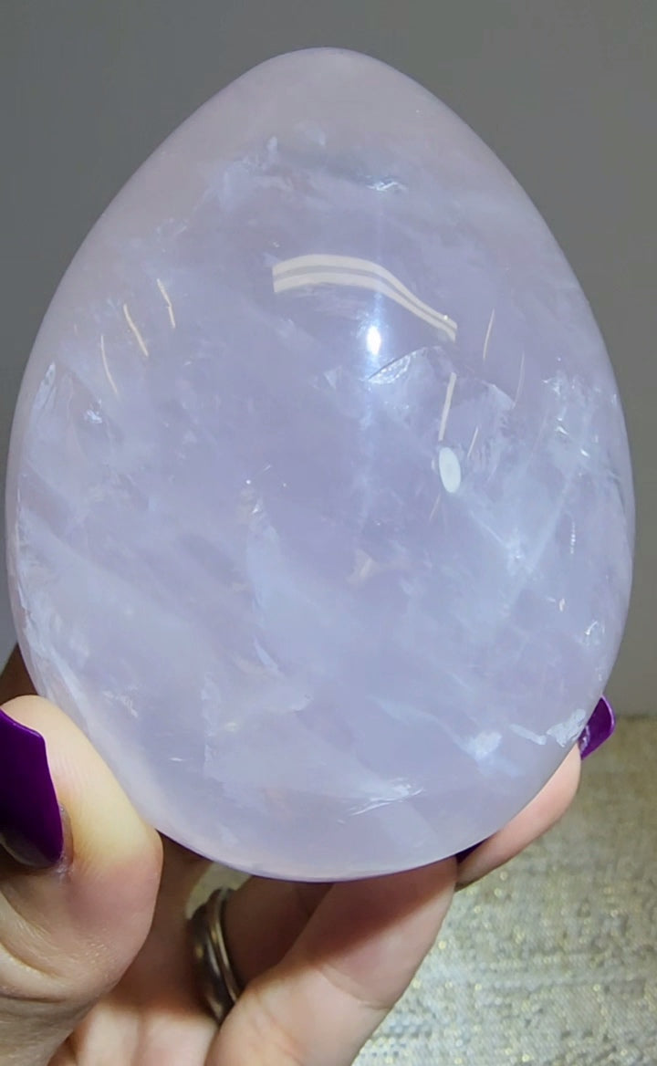 Large Rose Quartz Egg from Madagascar