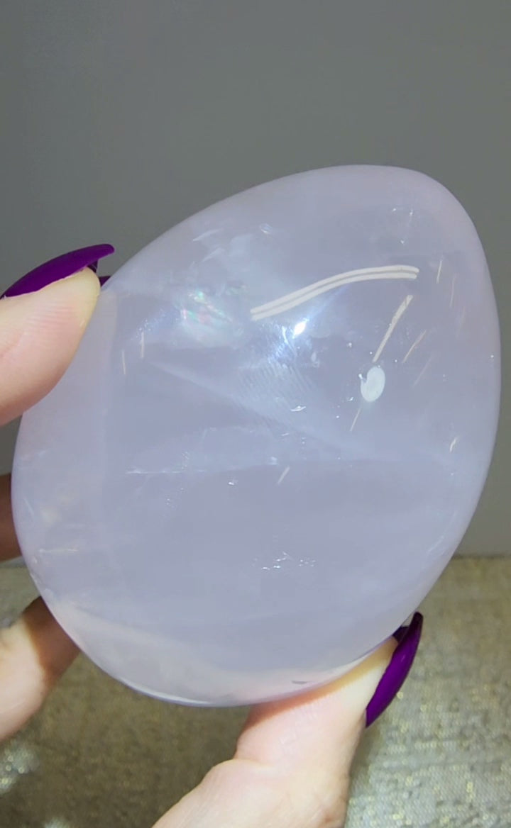 Large Rose Quartz Egg from Madagascar