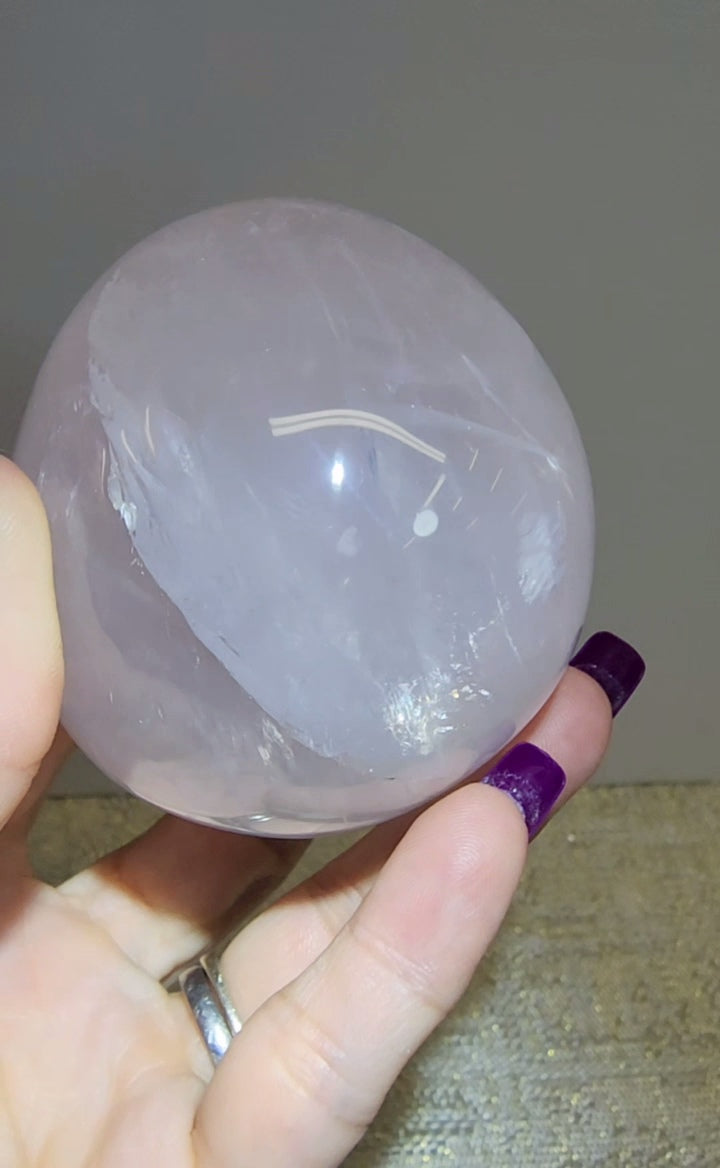 Large Rose Quartz Egg from Madagascar