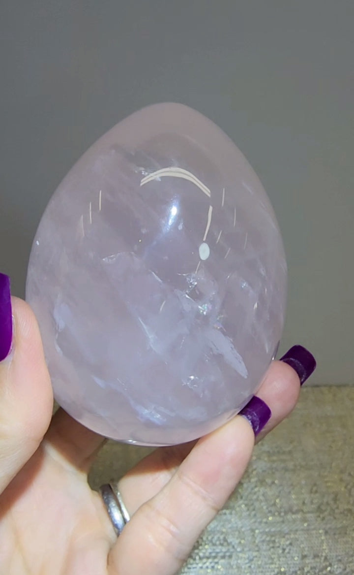 Large Rose Quartz Egg from Madagascar