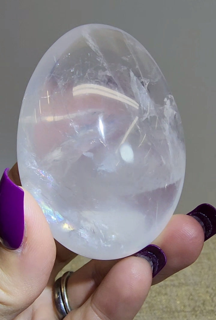 HQ Ice Rose Quartz Palm from Madagascar