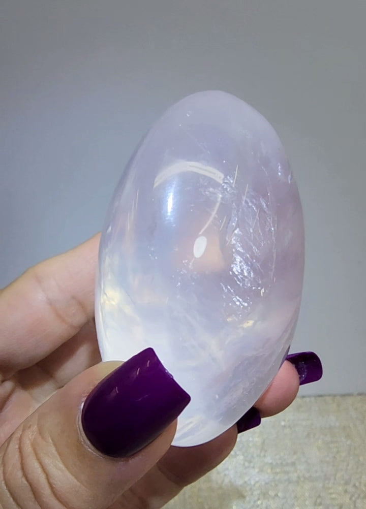 HQ Ice Rose Quartz Palm from Madagascar