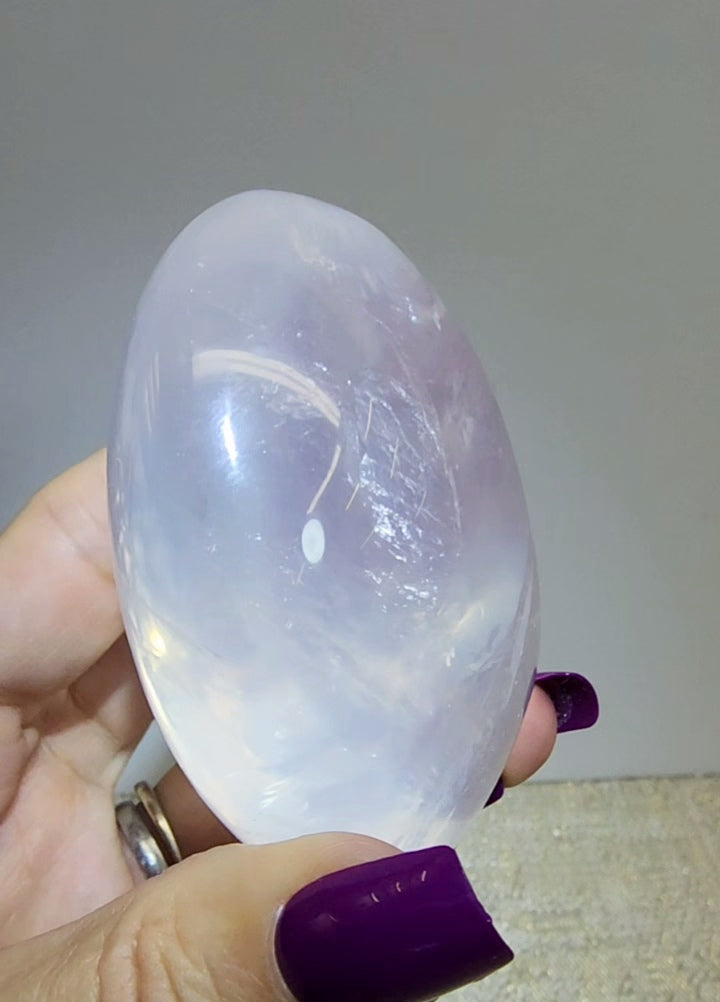 HQ Ice Rose Quartz Palm from Madagascar