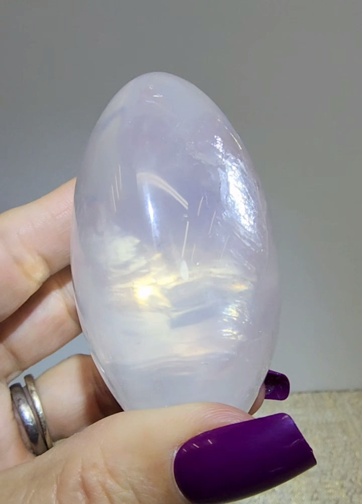 HQ Ice Rose Quartz Palm from Madagascar