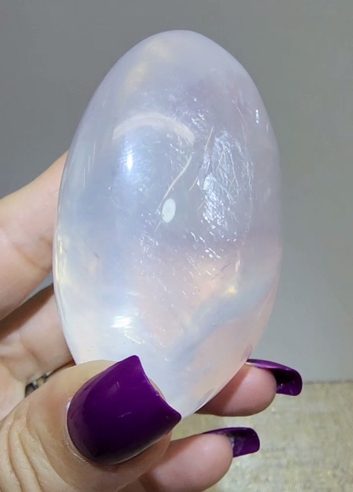 HQ Ice Rose Quartz Palm from Madagascar