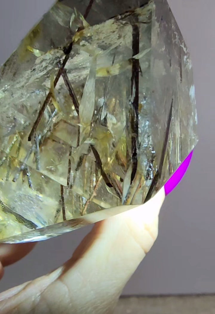 Clear Quartz Yellow Tourmaline and Golden Healer Free Form