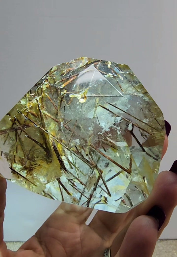 Clear Quartz Yellow Tourmaline and Golden Healer Free Form