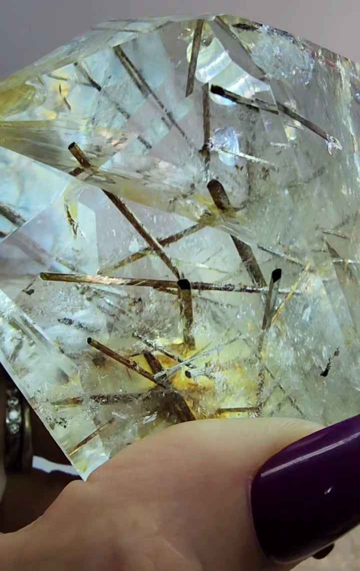 Clear Quartz Yellow Tourmaline and Golden Healer Free Form