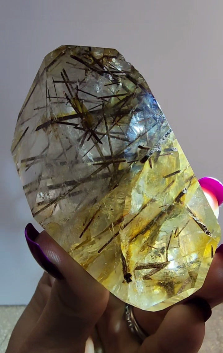 Clear Quartz Yellow Tourmaline and Golden Healer Free Form
