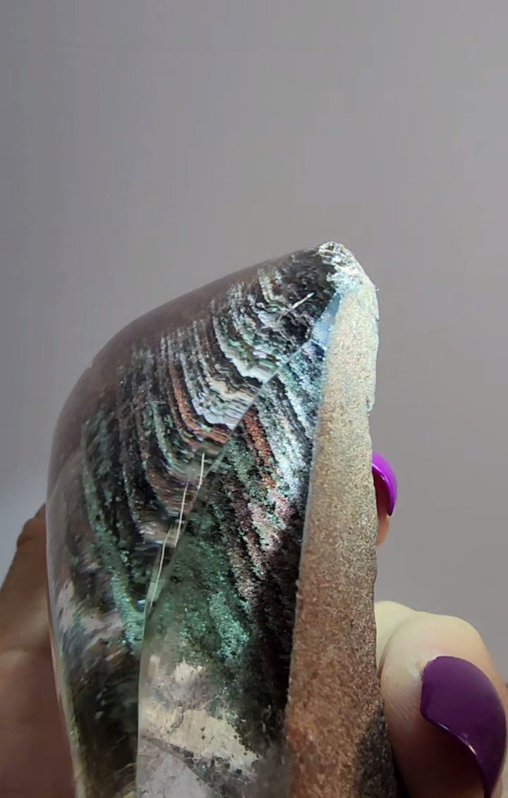 High Quality Lodolite Garden Quartz Free Form