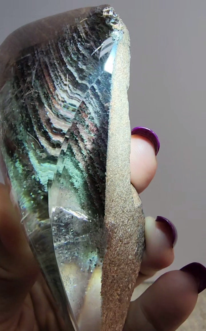 High Quality Lodolite Garden Quartz Free Form