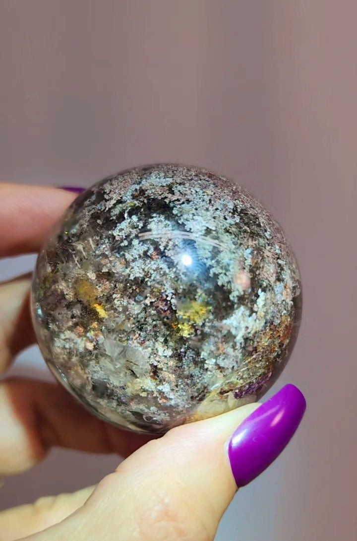 Lodolite Garden Quartz Sphere