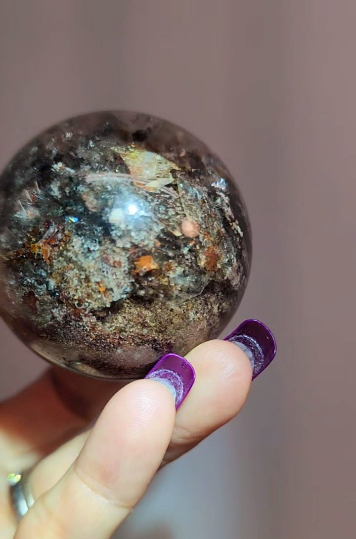 Lodolite Garden Quartz Sphere