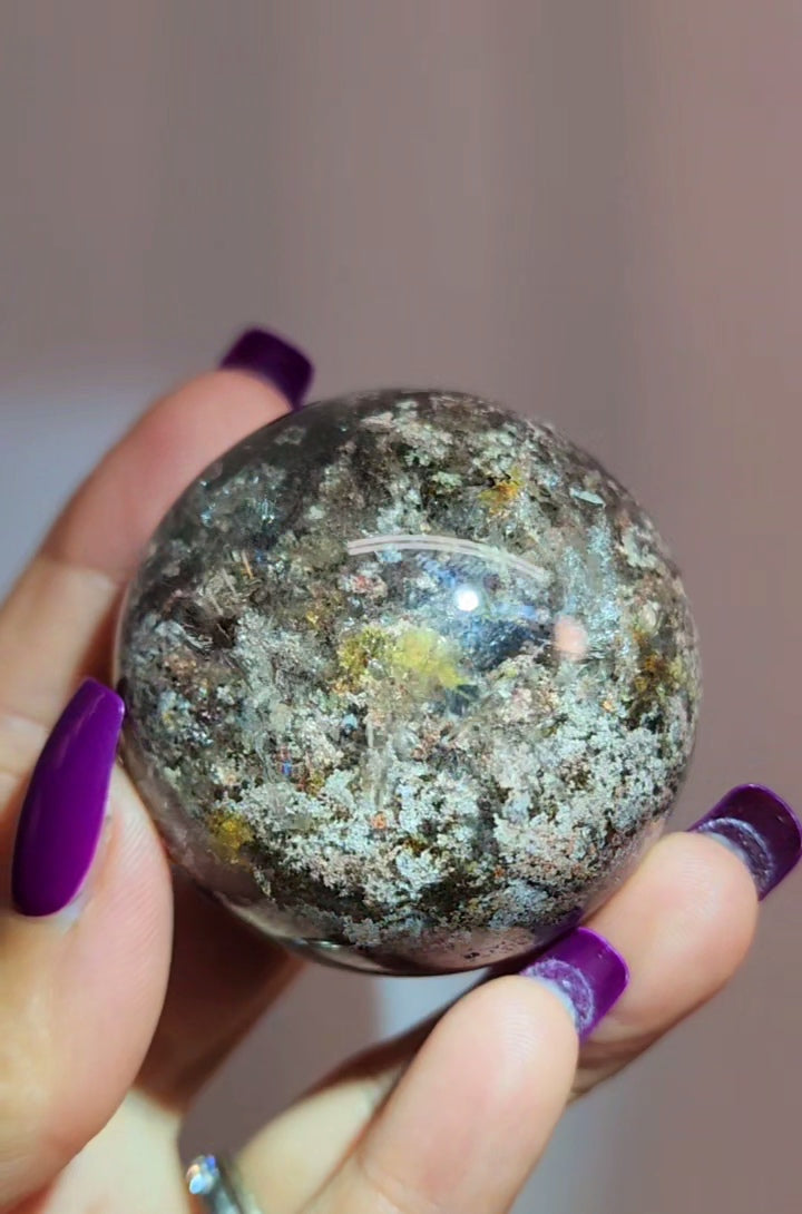 Lodolite Garden Quartz Sphere