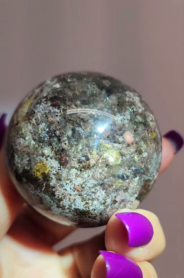 Lodolite Garden Quartz Sphere