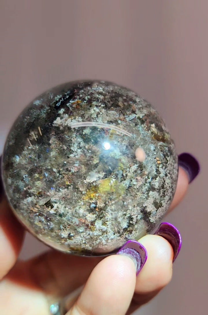 Lodolite Garden Quartz Sphere