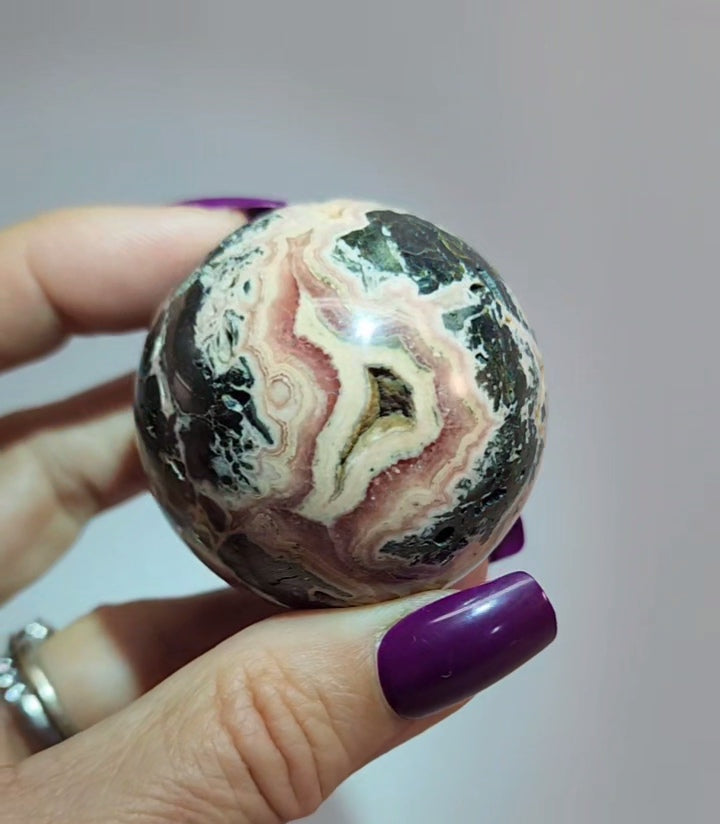 Rhodochrosite Sphere