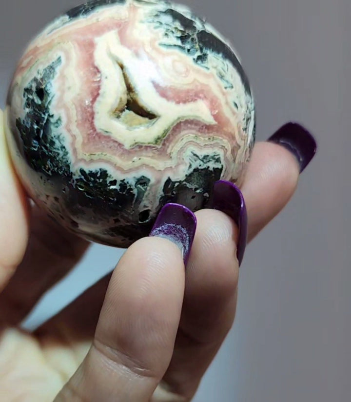 Rhodochrosite Sphere
