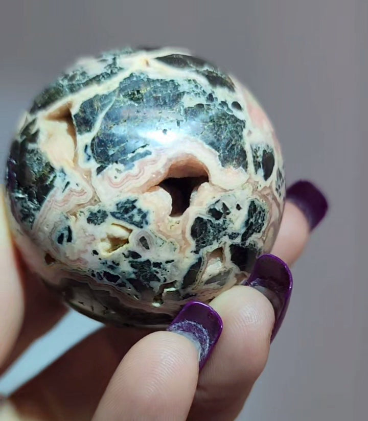 Rhodochrosite Sphere