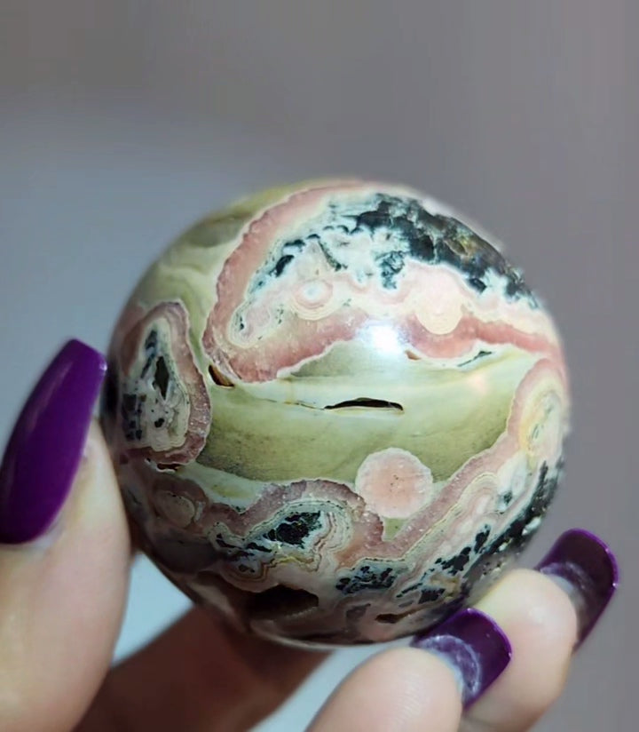 Rhodochrosite Sphere