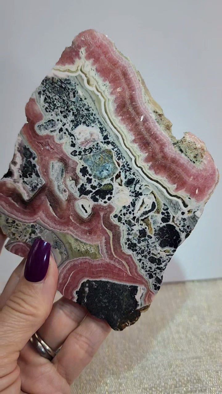 Rhodochrosite Slab