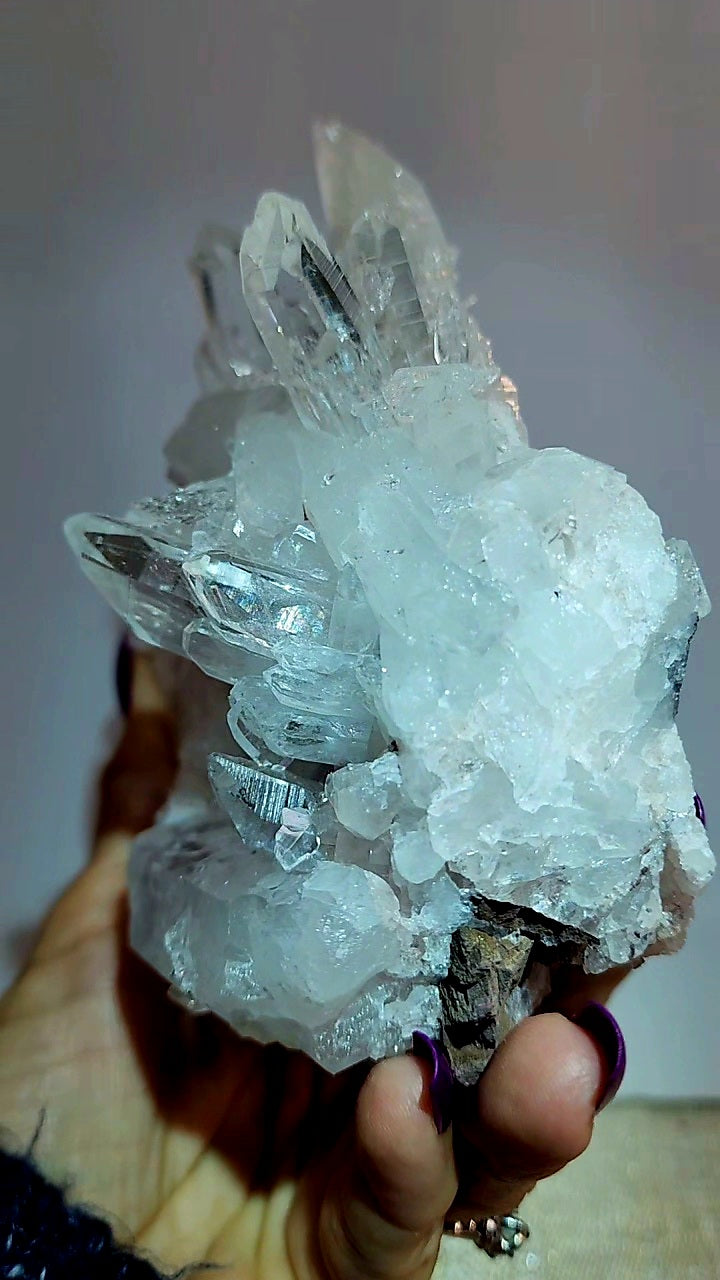 High Quality Pink Lemurian Quartz Cluster from Columbia