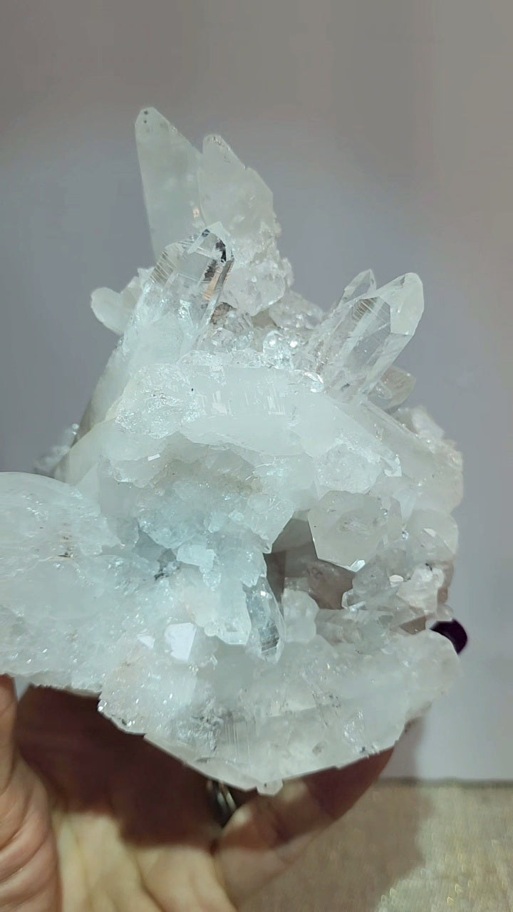 High Quality Pink Lemurian Quartz Cluster from Columbia