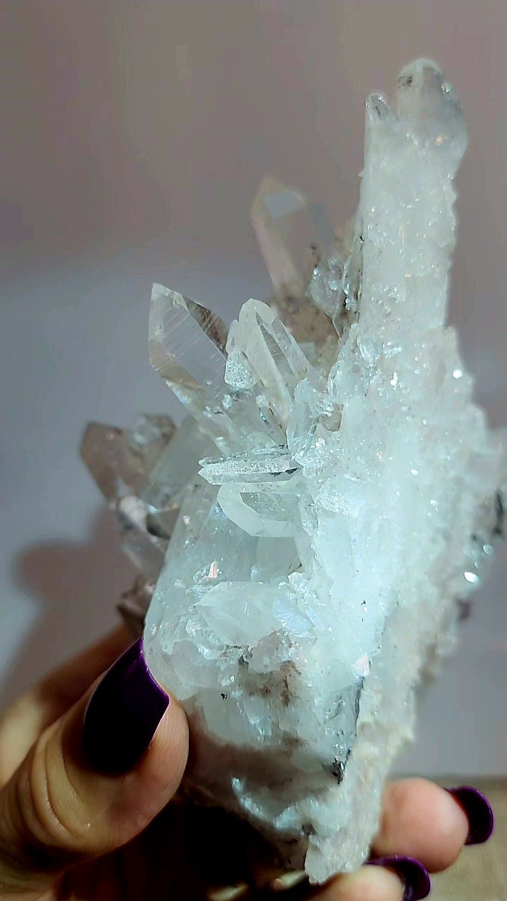 High Quality Pink Lemurian Quartz Cluster from Columbia