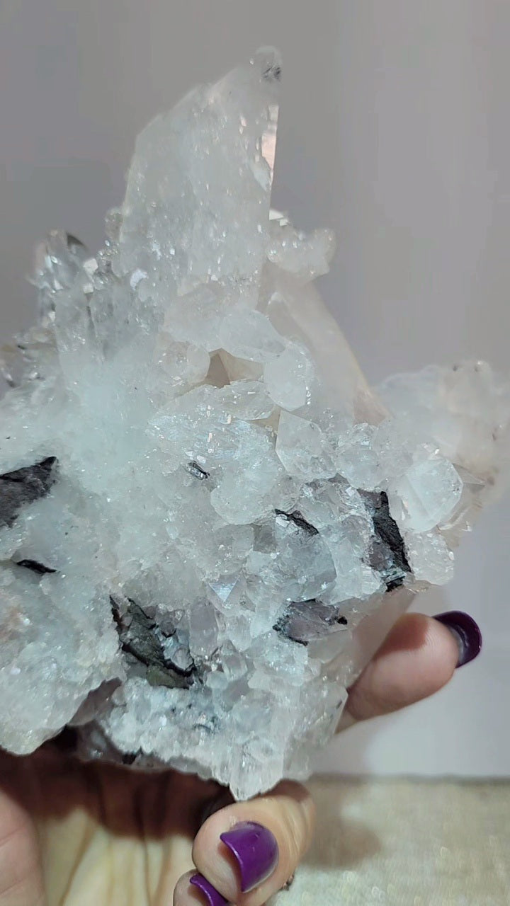 High Quality Pink Lemurian Quartz Cluster from Columbia