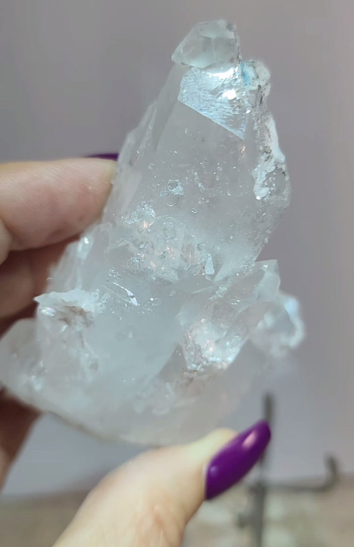 High Quality Pink Lemurian Quartz Cluster from Columbia