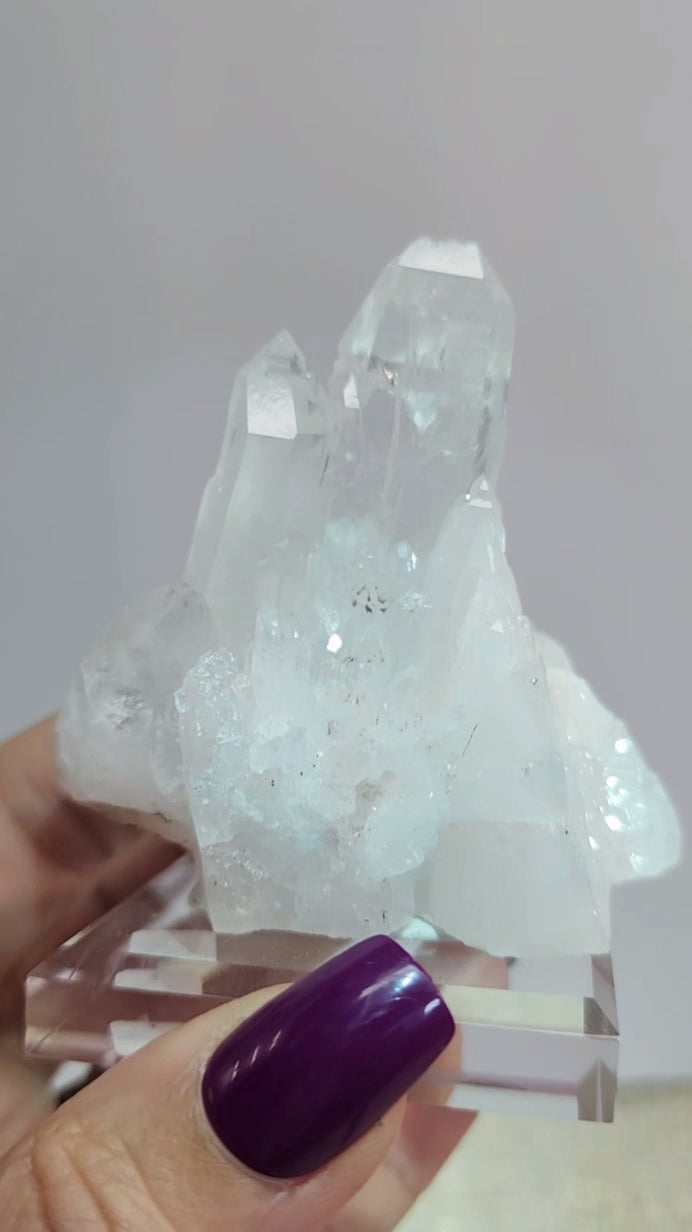 High Quality Pink Lemurian Quartz Cluster from Columbia