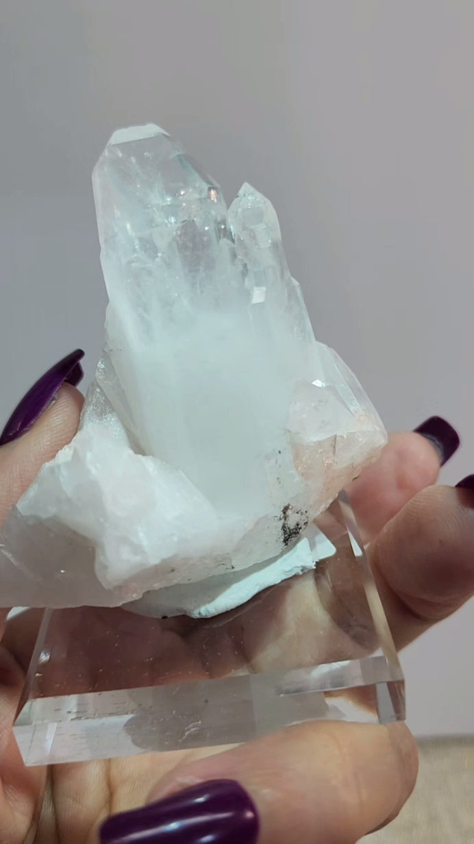 High Quality Pink Lemurian Quartz Cluster from Columbia