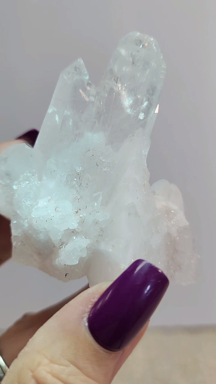 High Quality Pink Lemurian Quartz Cluster from Columbia