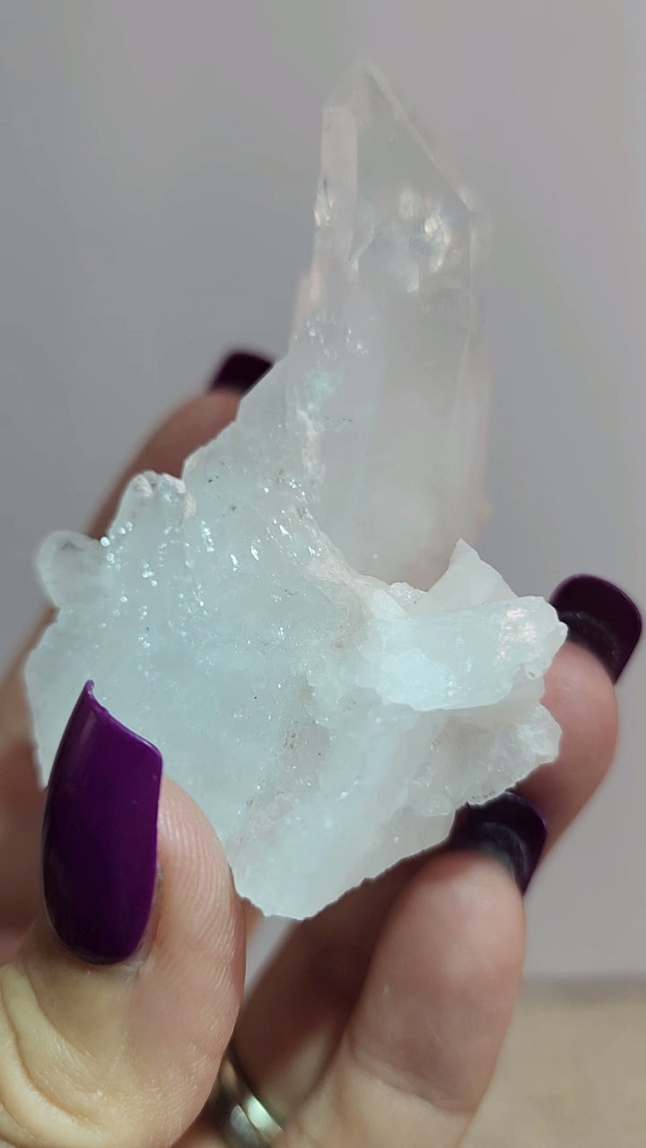 High Quality Pink Lemurian Quartz Cluster from Columbia