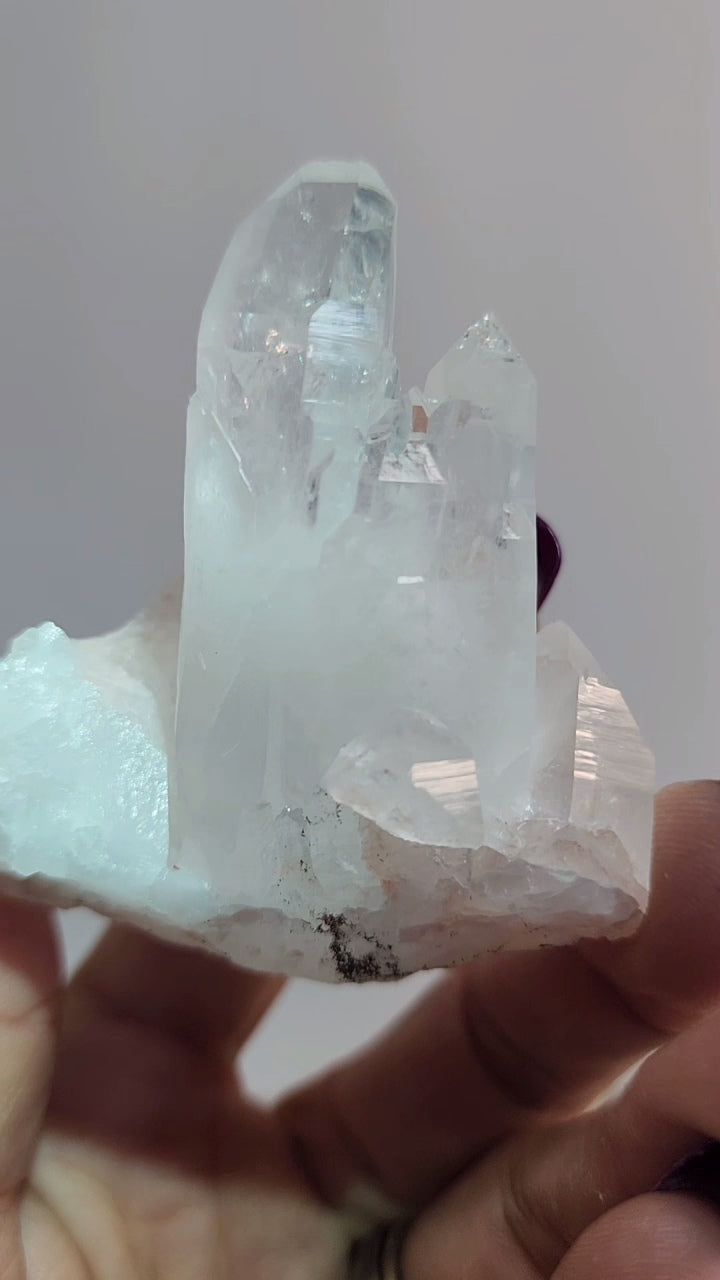 High Quality Pink Lemurian Quartz Cluster from Columbia