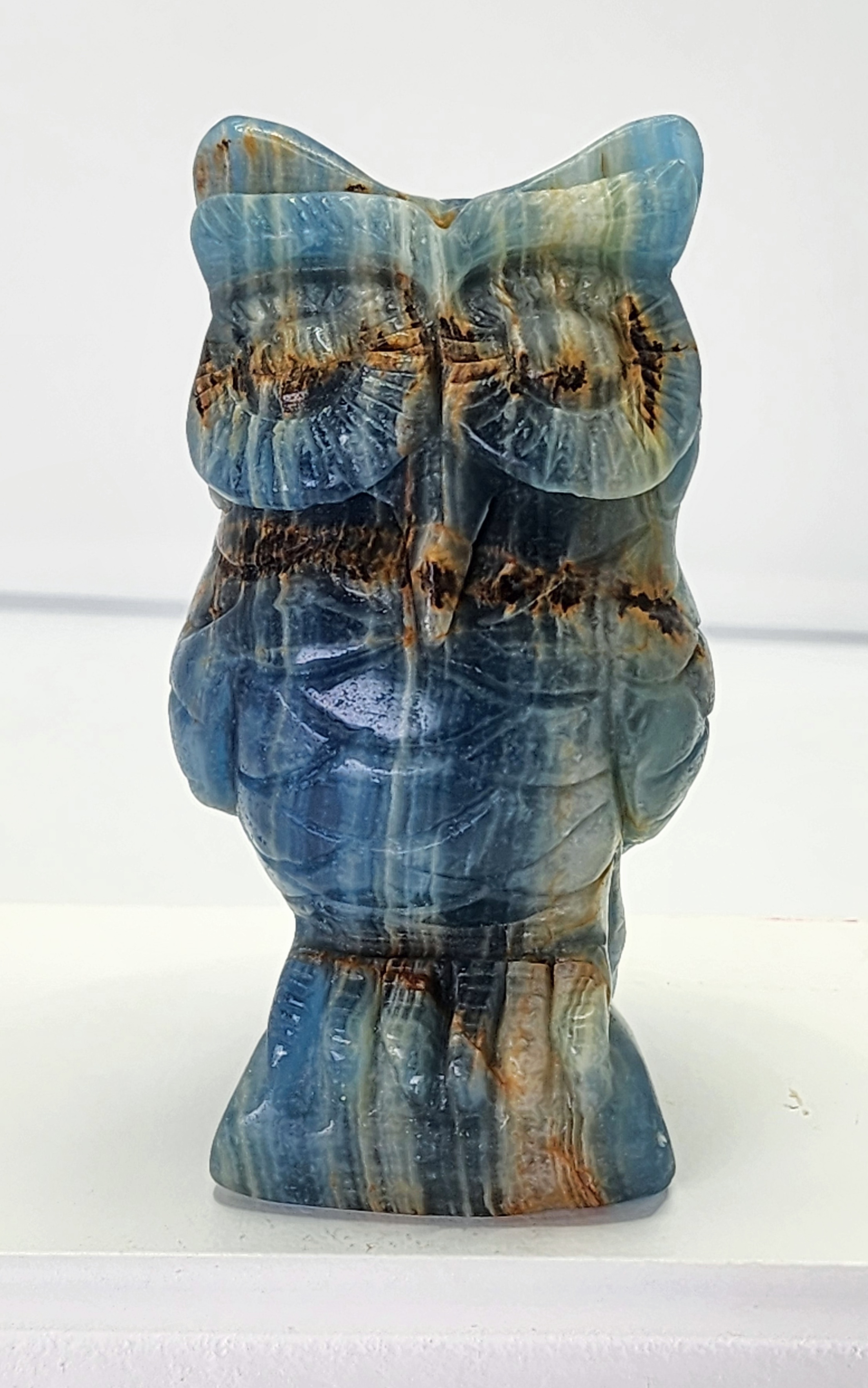 Owls, Owl carving, blue onyx, owl, Carvings, crystals, crystal carvings